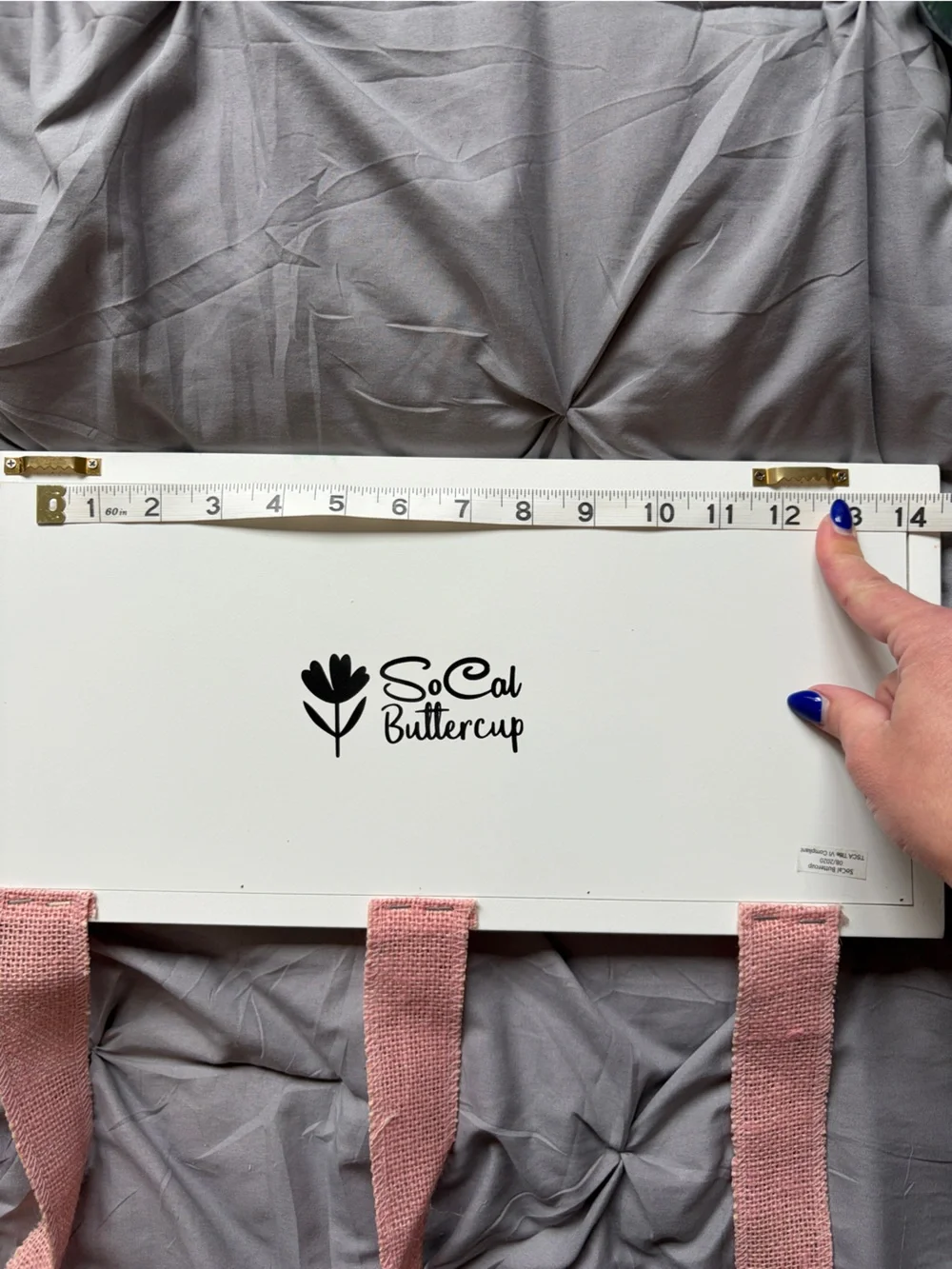 Decorative Wall Sign with Pink Ribbon Hangers - She Leaves a Little Sparkle